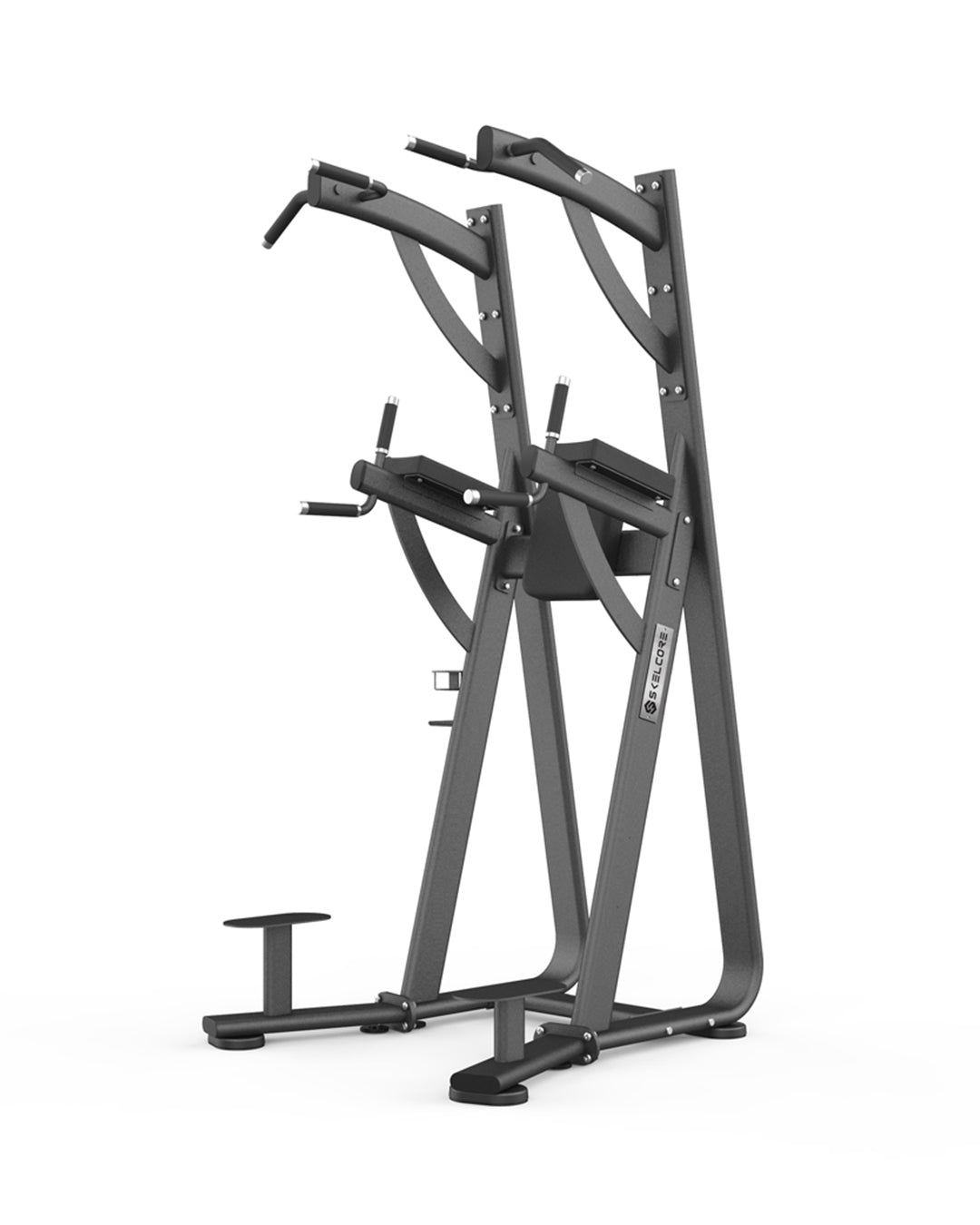 Black 4.0 Chin Dip / Leg Raise Station