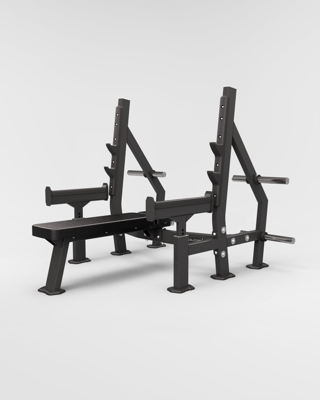 Olympic Flat Bench Press With Safety Arms