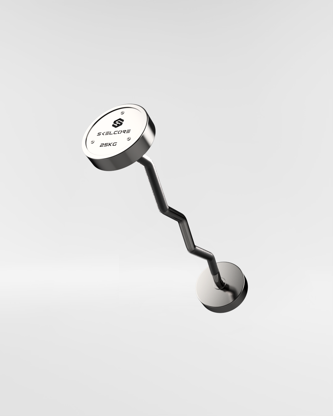 Chrome Steel Fixed EZ Barbell